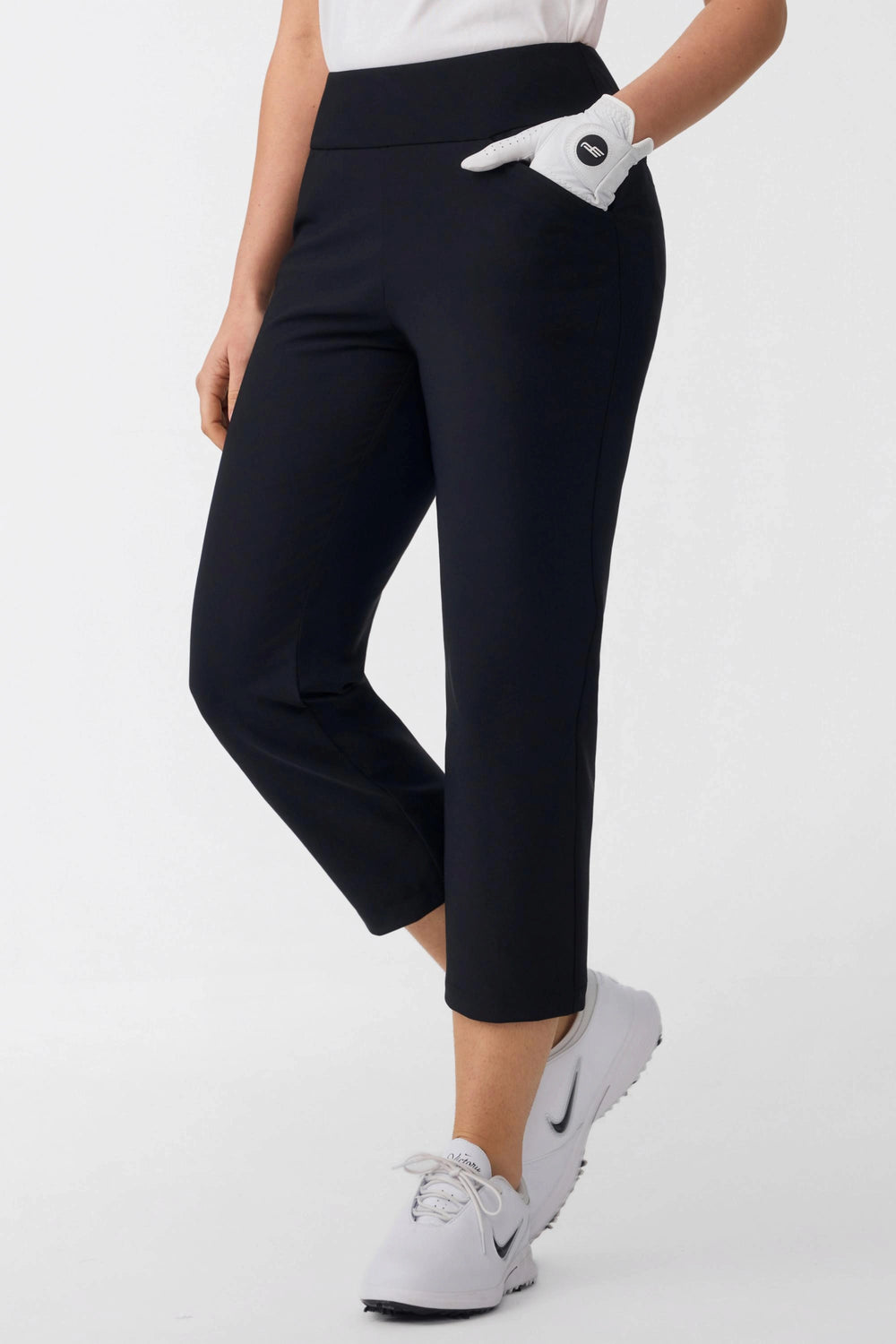 The Fairway Tailored Capri Pants - Onyx Black
