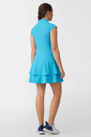 Women’s Cap Sleeve Zip-Front Golf Dress 36“ - Sky Blue