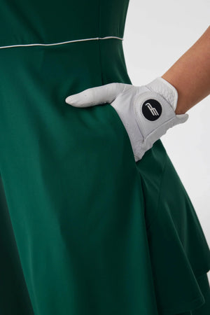 Women’s Cap Sleeve Zip-Front Golf Dress 36“ - Pine Green