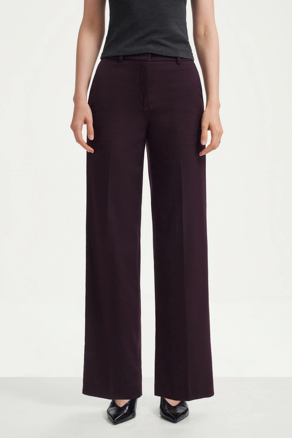 The Meridian Tailored Trouser - Deep Plum