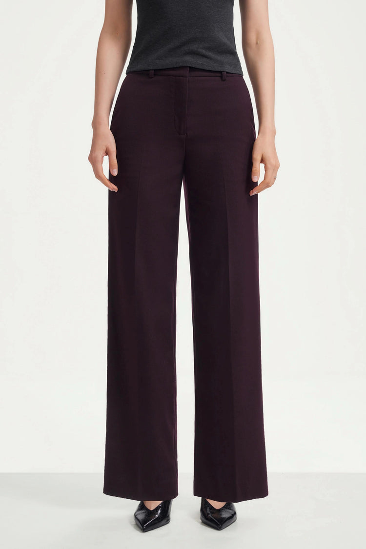 The Meridian Tailored Trouser - Deep Plum
