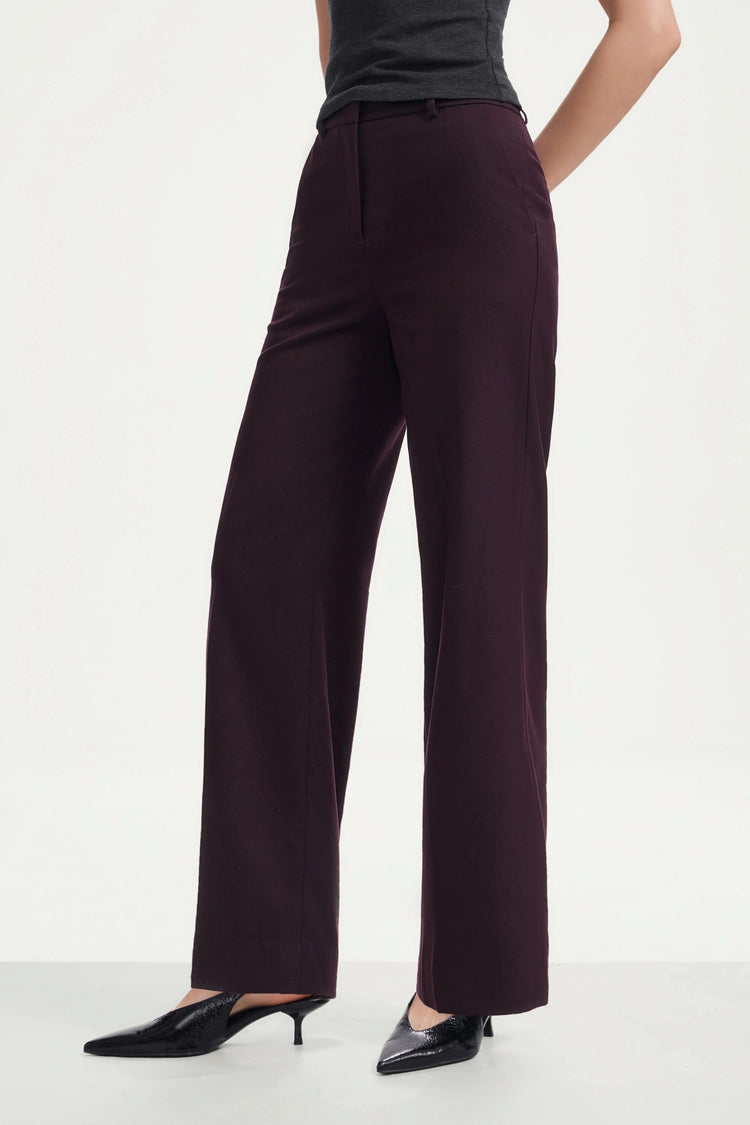 The Meridian Tailored Trouser - Deep Plum