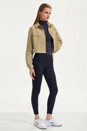 The Cropped Utility Jacket - Soft Khaki