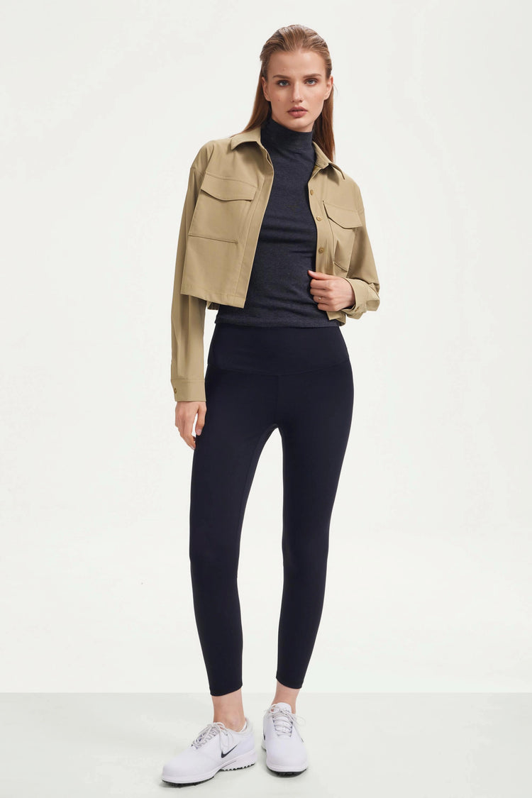 The Cropped Utility Jacket - Soft Khaki