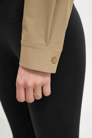 The Cropped Utility Jacket - Soft Khaki