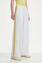 The Stripe Side Wide-Leg Pant - Classic White
