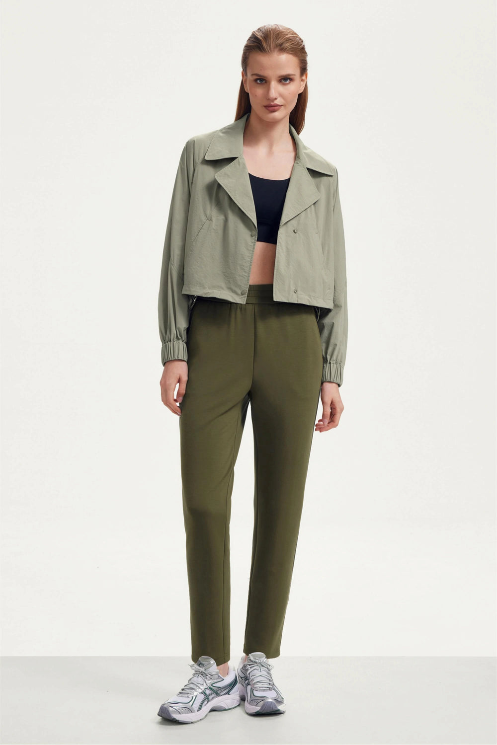 The Cropped Utility Trench - Soft Olive