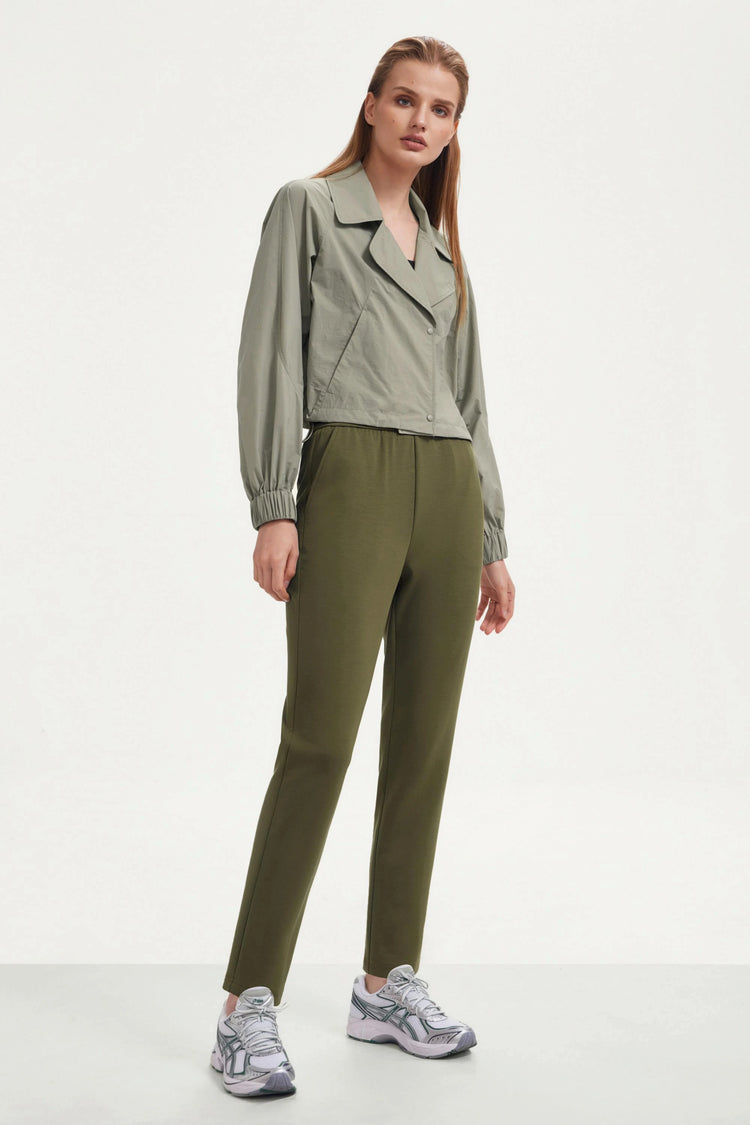 The Cropped Utility Trench - Soft Olive