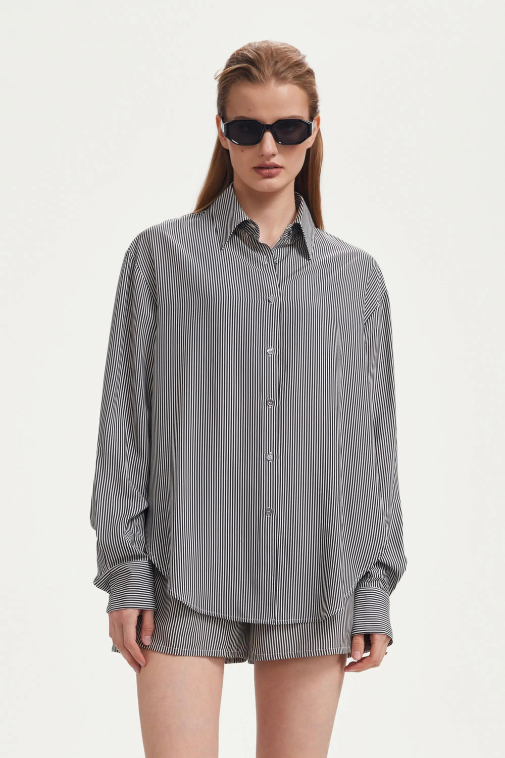 The Classic Stripe Button-Down - Black Stripe