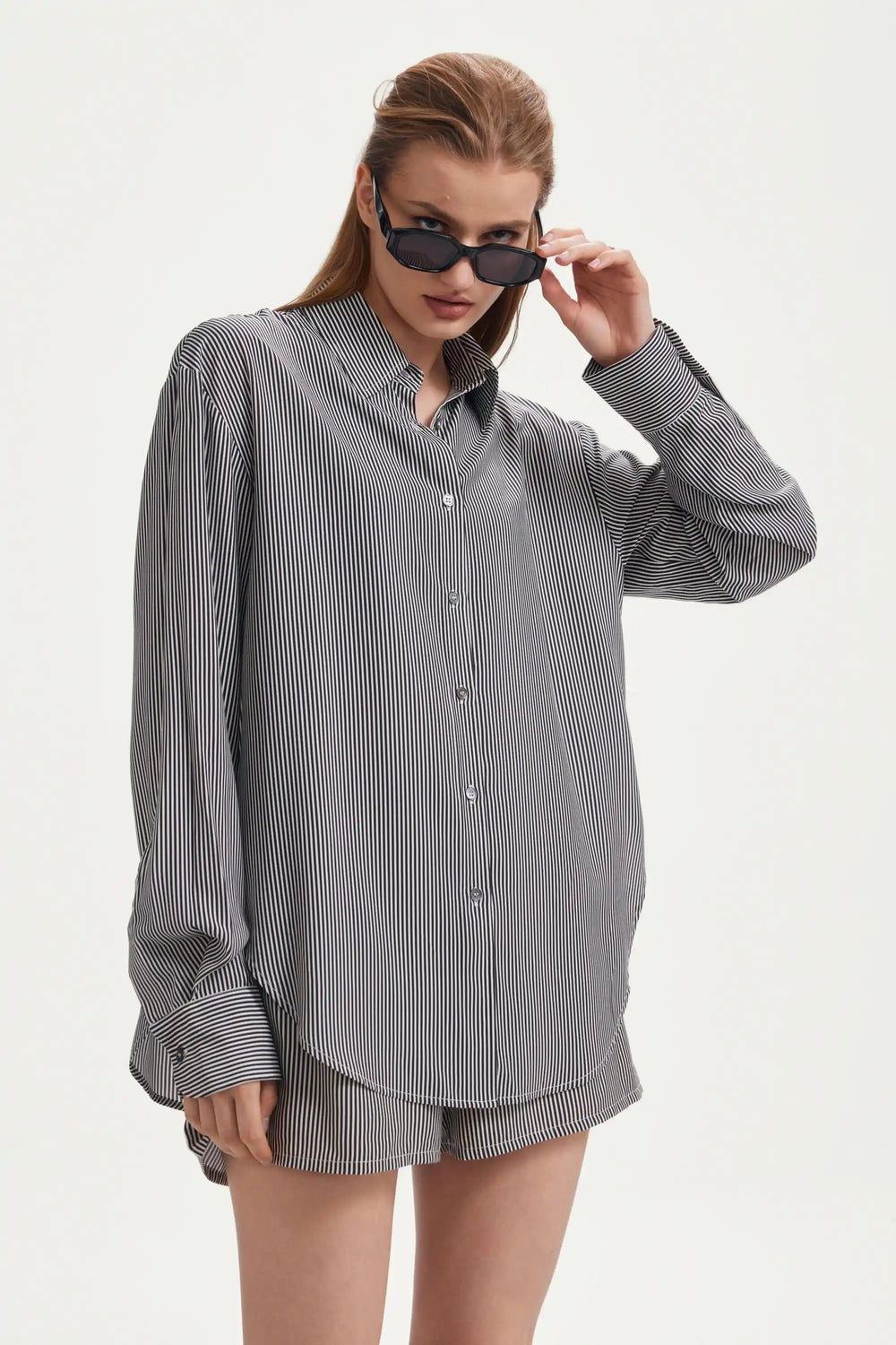 The Classic Stripe Button-Down - Black Stripe