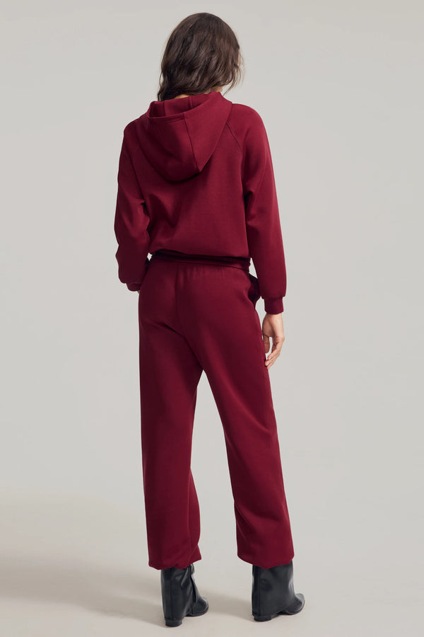 Women's Luxe Wool Blend Jogger - Burgundy Wine