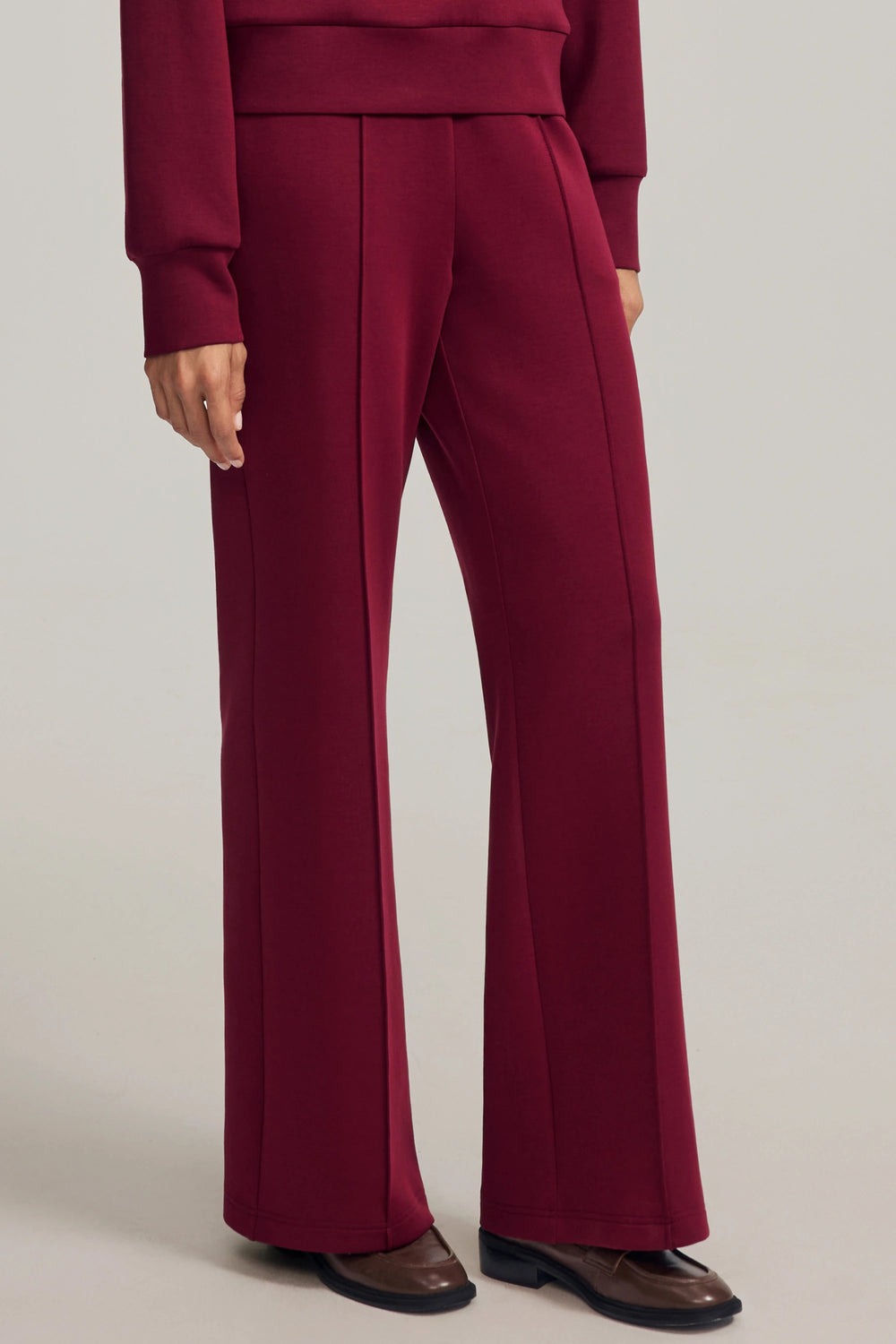 Women’s Luxe Wool Blend Pant - Burgundy Wine