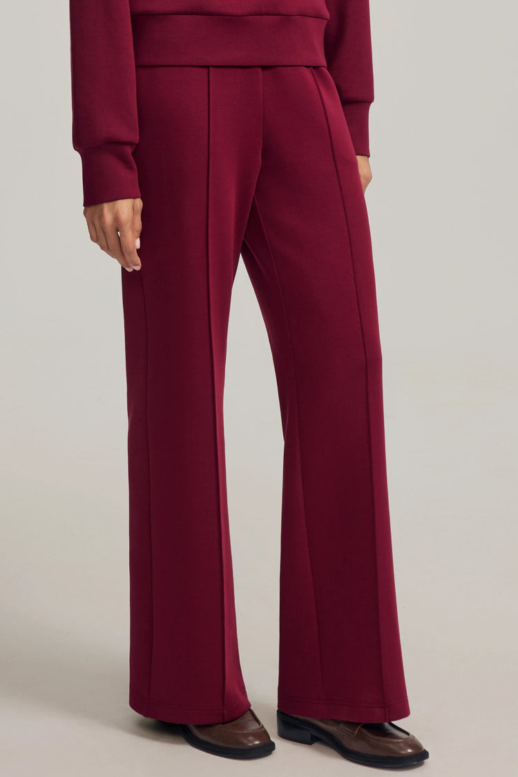 Women’s Luxe Wool Blend Pant - Burgundy Wine