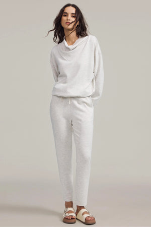Women’s Soft Tapered Lounge Pant - Heather Oatmilk