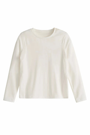 Antibacterial Performance Long Sleeve Tee - Alabaster Glow