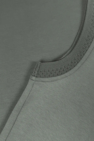 Convertible Collar Golf Vest - Sage Grey