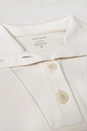 Convertible Collar Golf Vest - Ivory