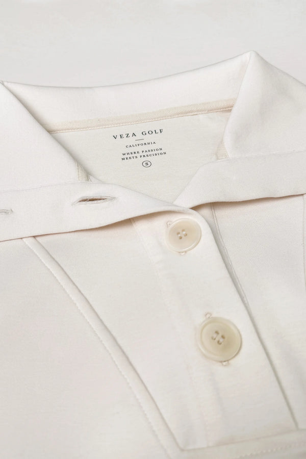Convertible Collar Golf Vest - Ivory