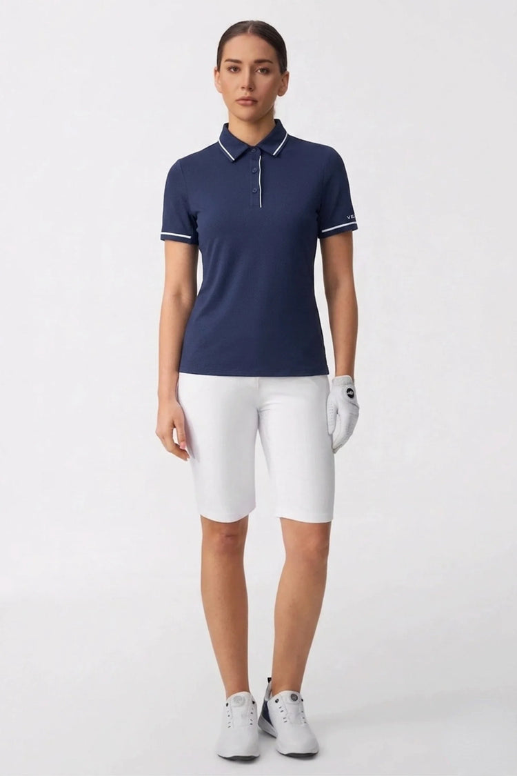 The Sculpt Golf Polo - Navy
