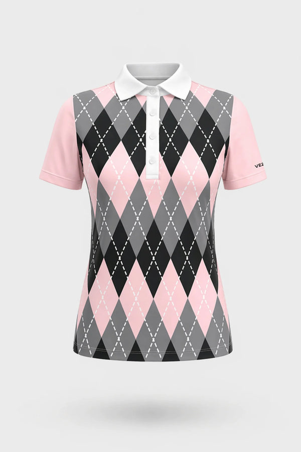 The Sculpt Golf Polo - Argyle