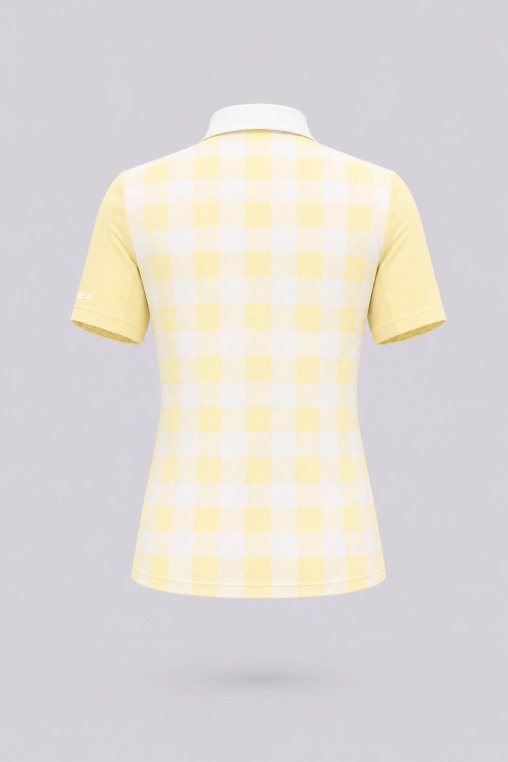 The Sculpt Golf Polo - Yellow Gingham