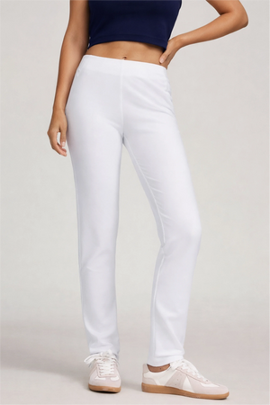 Women’s Cloudline golf pants with zip pockets and slim straight-leg fit, front view