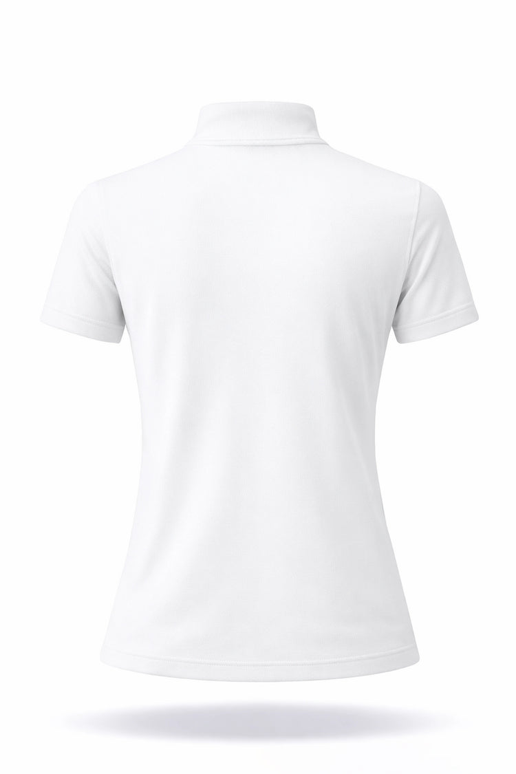 The Contour Zip Top - White