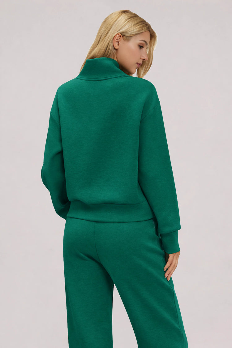 Women’s Luxe Half-Zip Pullover - Deep Teal