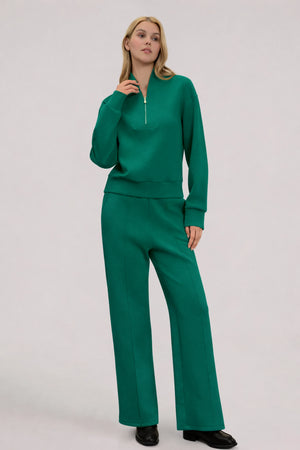 Women’s Luxe Half-Zip Pullover - Deep Teal